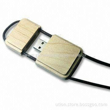 Bootable USB Flash Drive in Wooden Design with 1 to 32GB Capacity, Free Sample